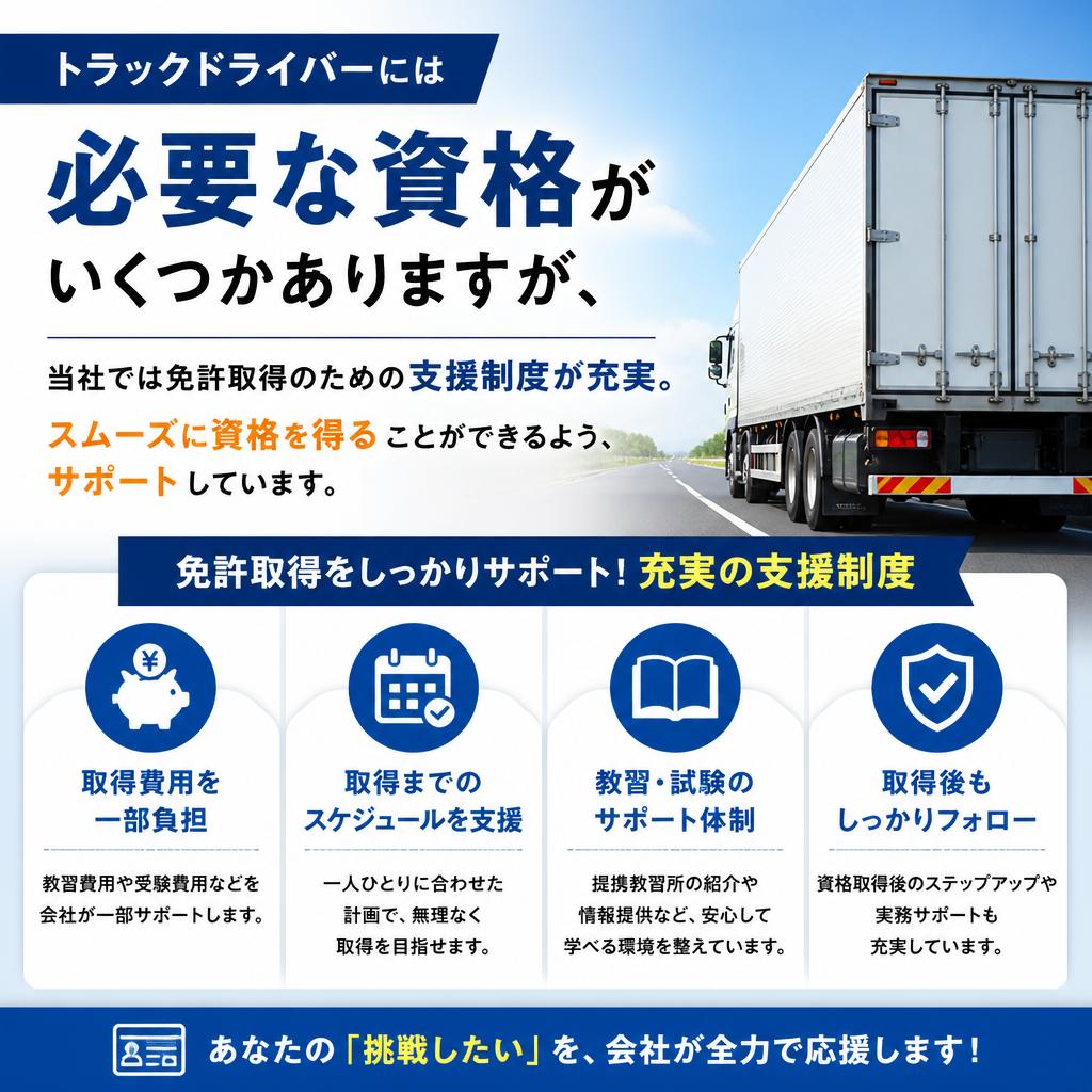 必要な資格をしっかりサポート