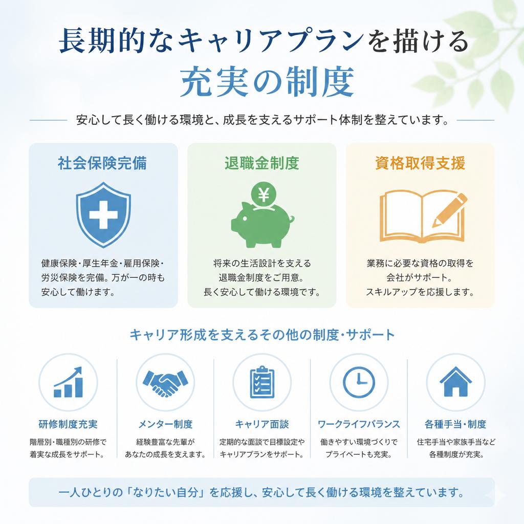 安定した福利厚生