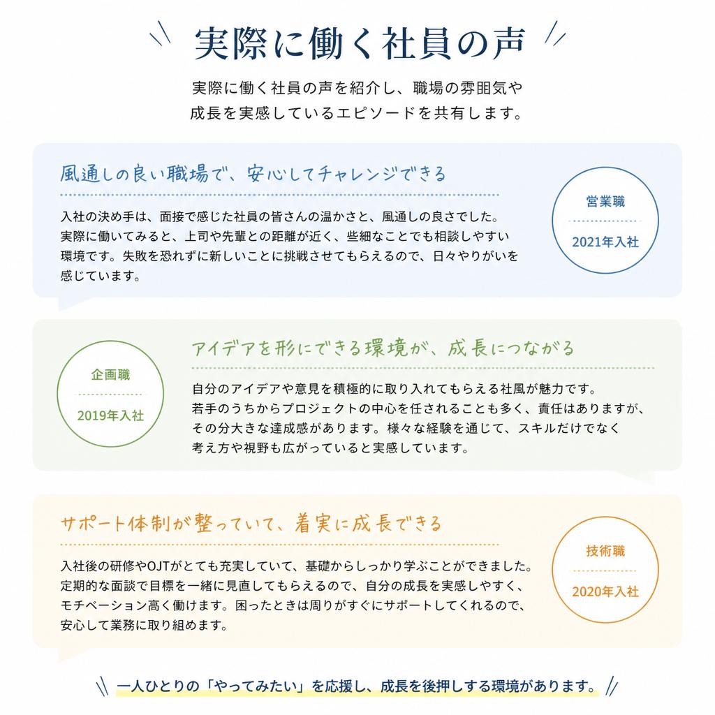 社員の声