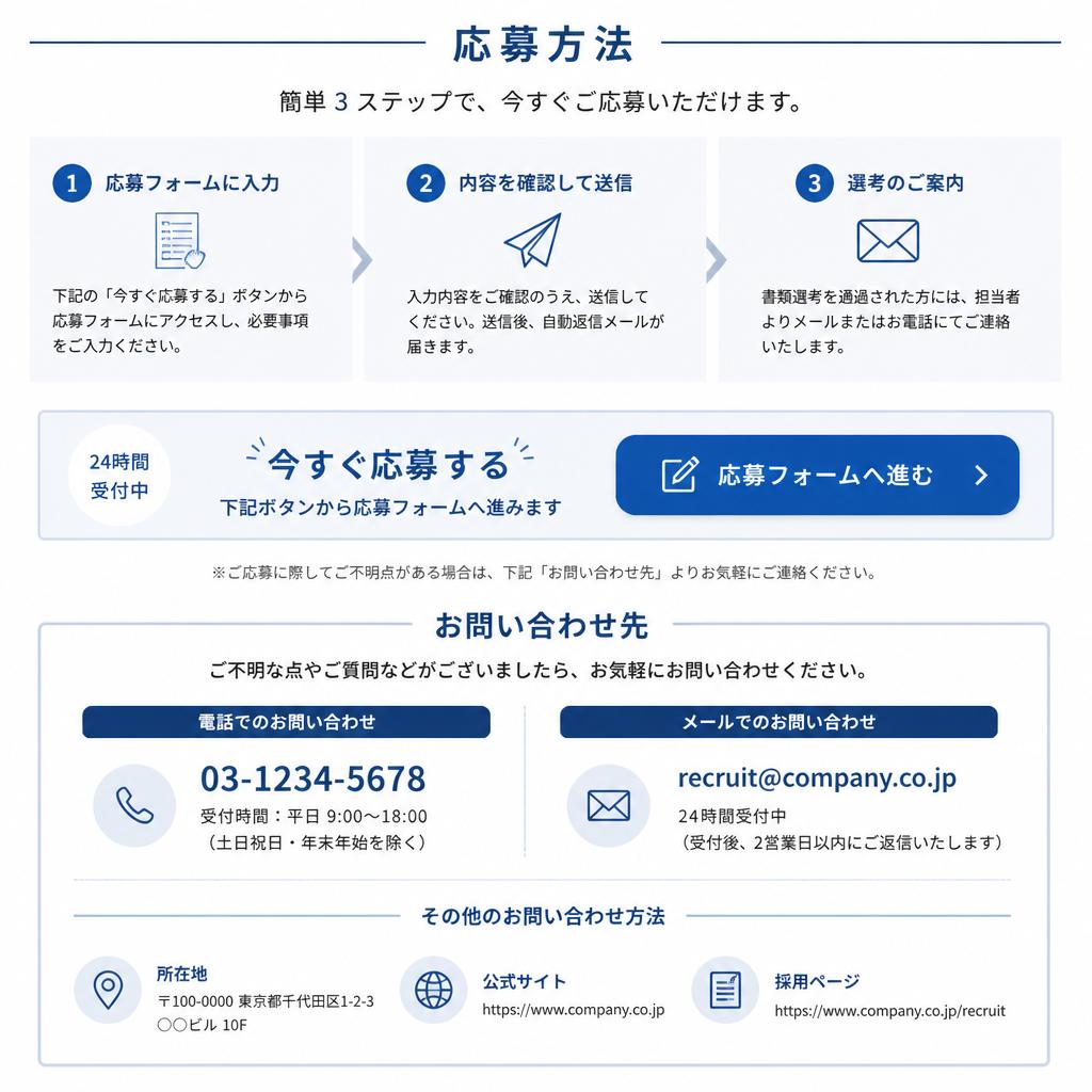 今すぐ応募しよう！