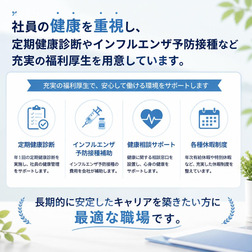 充実した福利厚生と正社員求人