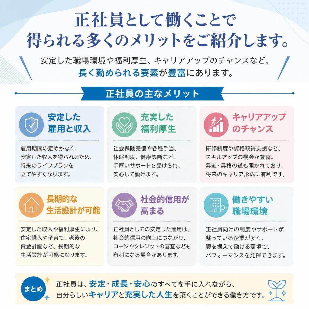 正社員募集の特徴とメリット