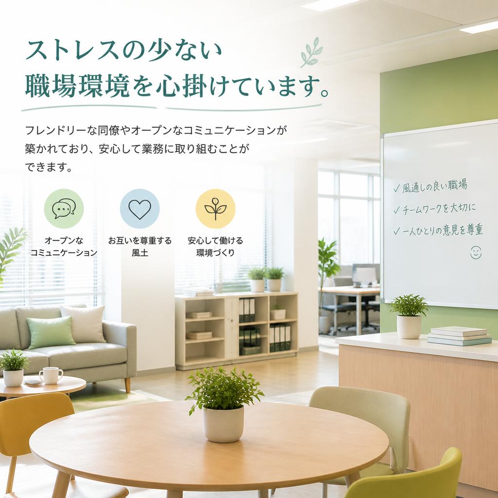 ストレスの少ない職場環境